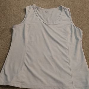 White workout tank top